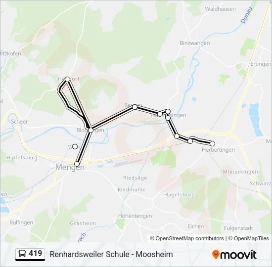 419 Bus Line Map