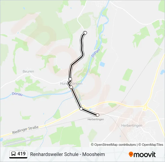 419 Bus Line Map