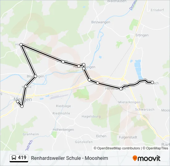 419 Bus Line Map
