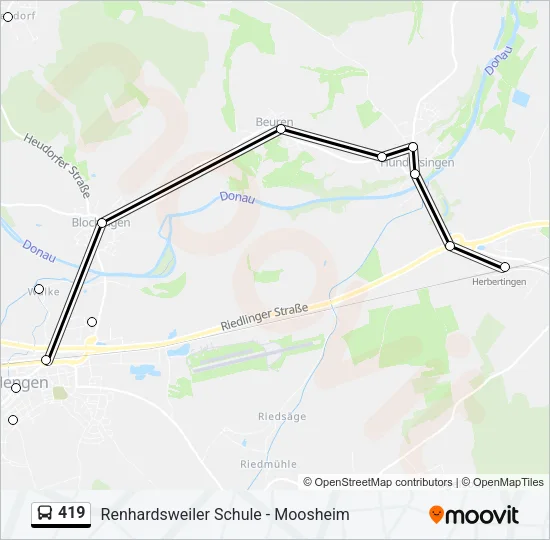 419 Bus Line Map