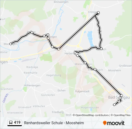 419 Bus Line Map