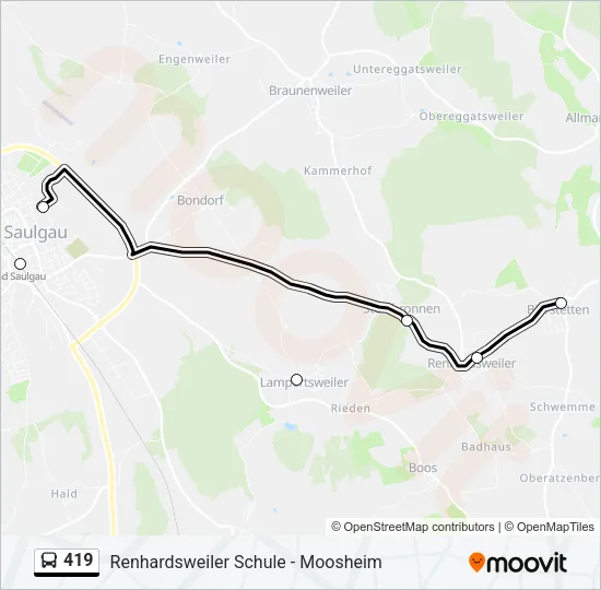 419 Bus Line Map