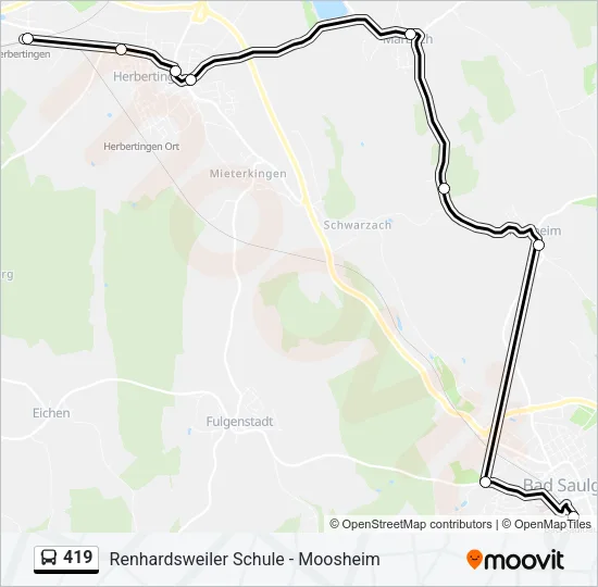 419 Bus Line Map