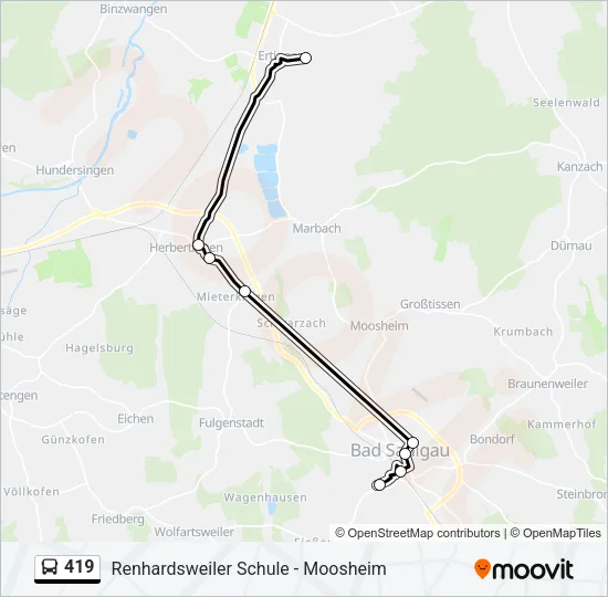 419 Bus Line Map
