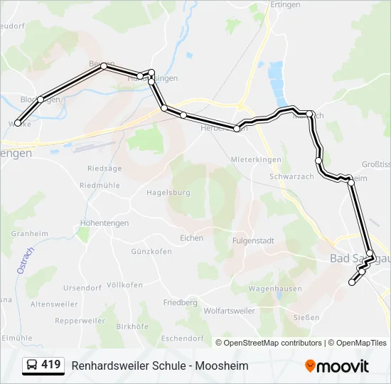 419 Bus Line Map