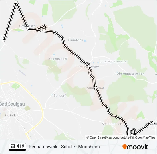 419 Bus Line Map