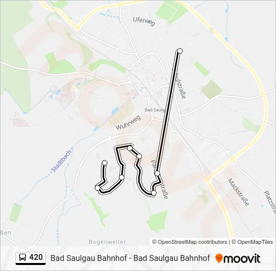 Автобус 420: карта маршрута