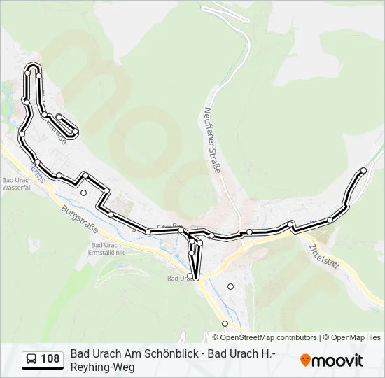 108 Bus Line Map