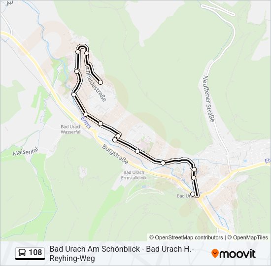 108 Bus Line Map