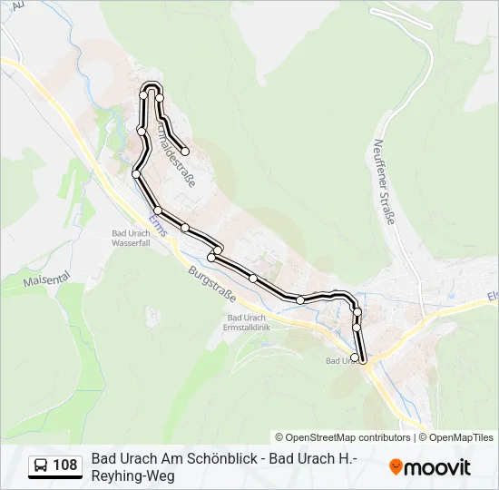 108 Bus Line Map