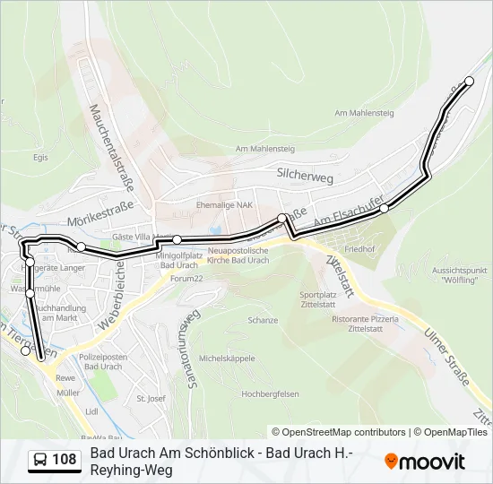 108 Bus Line Map