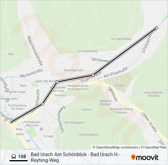 108 Bus Line Map