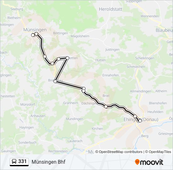 331 Bus Line Map