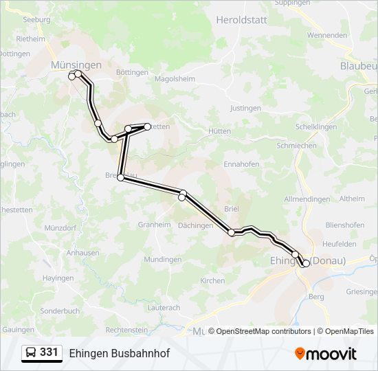 331 Bus Line Map