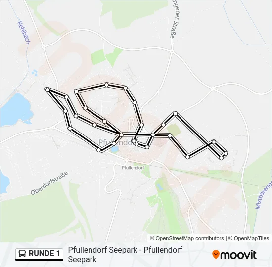 RUNDE 1 Bus Line Map