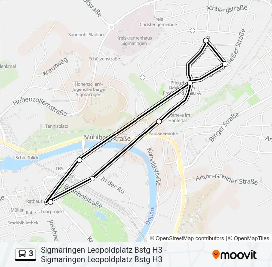 3 Bus Line Map