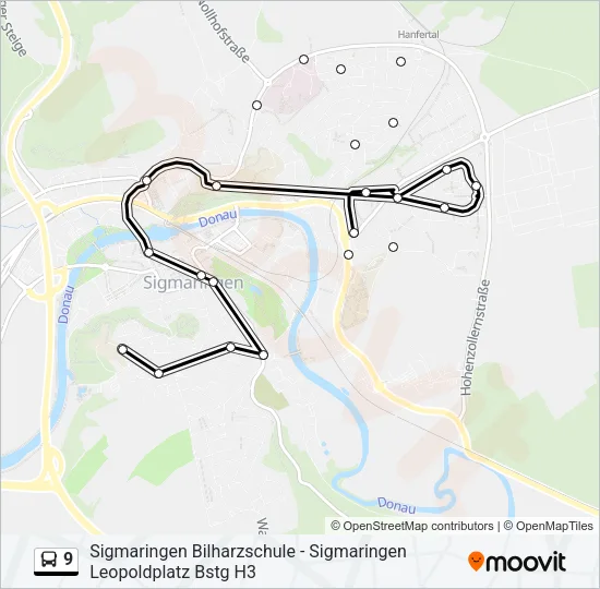 9 Bus Line Map