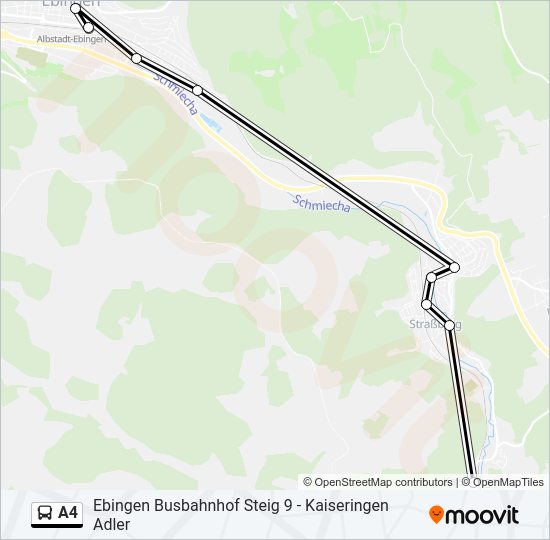 A4 Bus Line Map