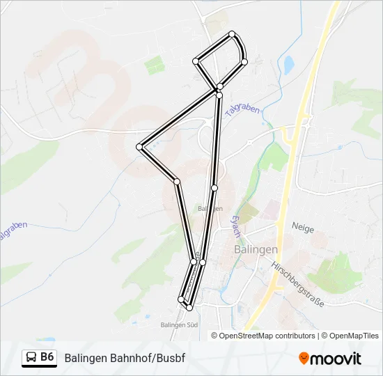 B6 Bus Line Map