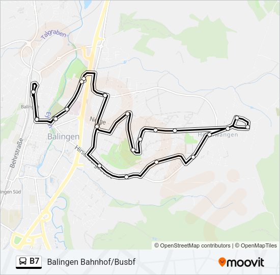 B7 Bus Line Map