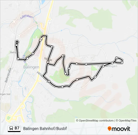B7 Bus Line Map