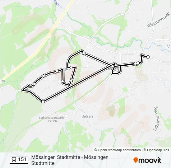 151 Bus Line Map
