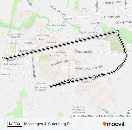 152 Bus Line Map