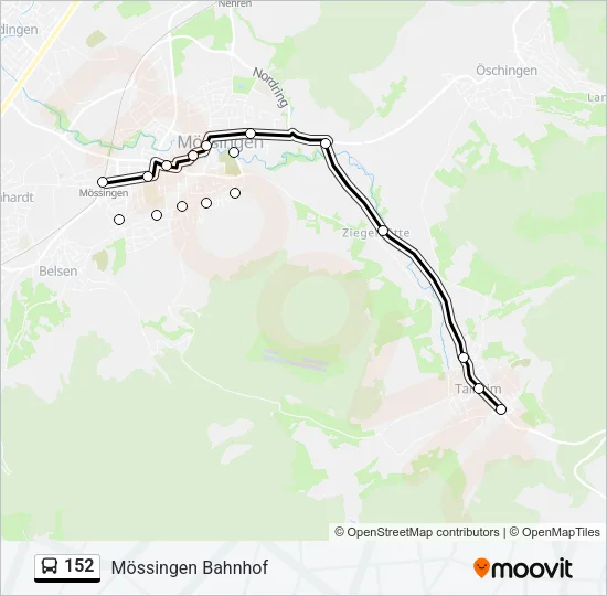 152 Bus Line Map
