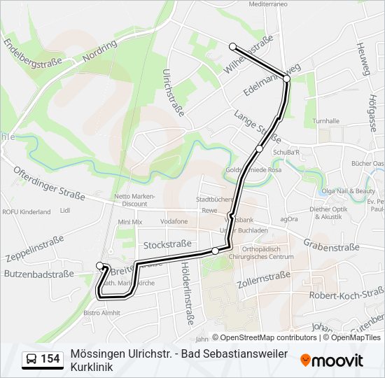 Автобус 154: карта маршрута