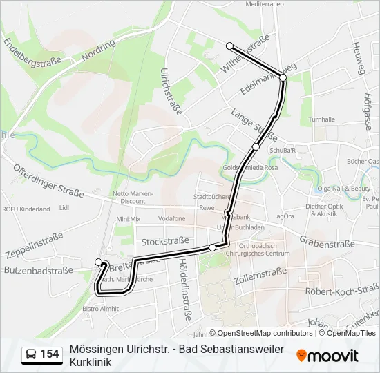 154 Bus Line Map