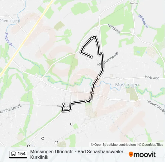 154 Bus Line Map
