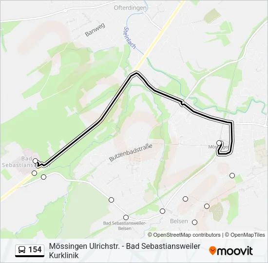154 Bus Line Map