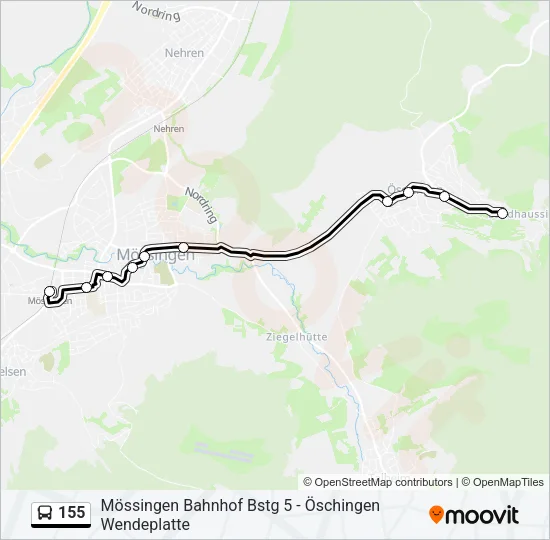 155 Bus Line Map