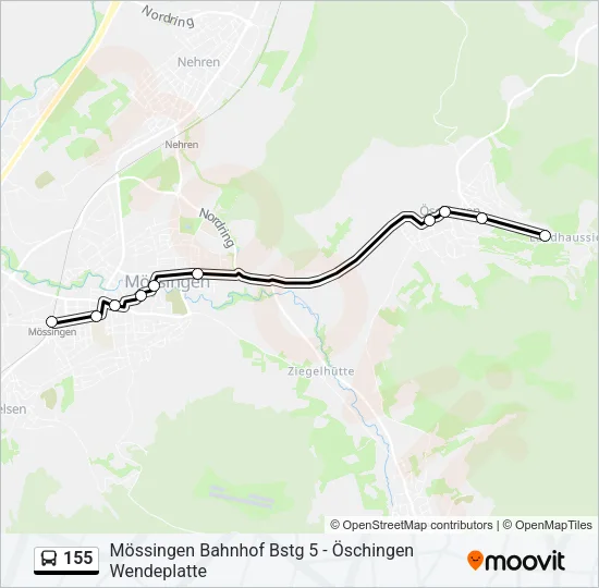 155 Bus Line Map