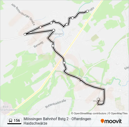 156 Bus Line Map