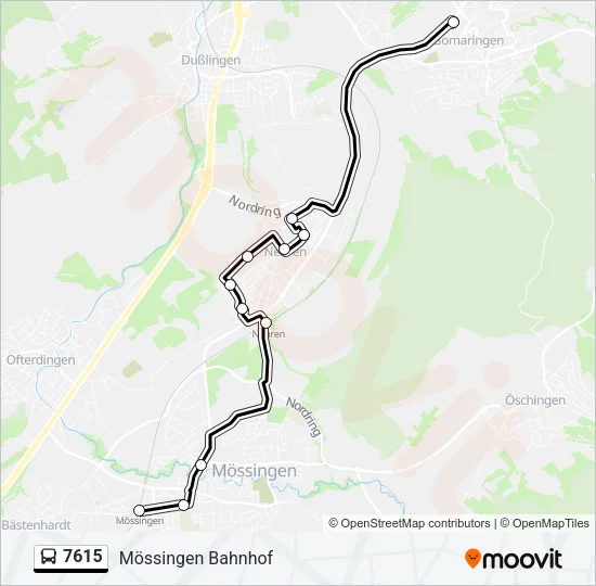 7615 Bus Line Map