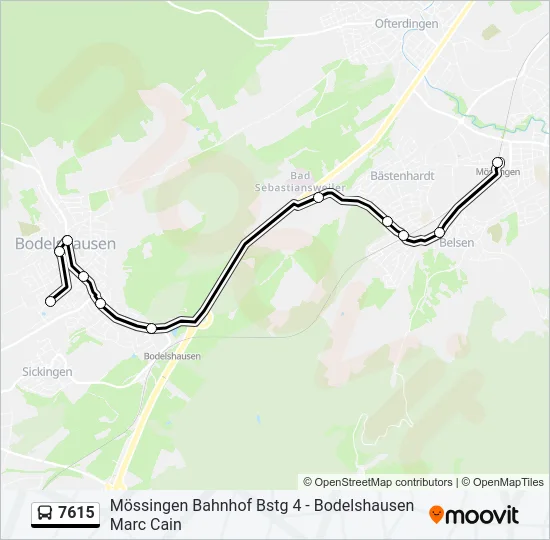 7615 Bus Line Map
