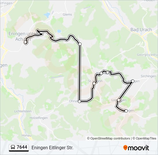 7644 Bus Line Map