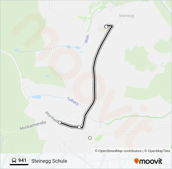Buslinie 941 Karte