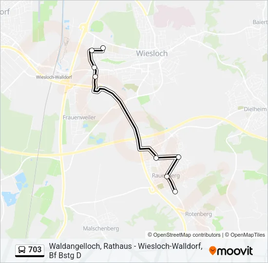 703 Bus Line Map