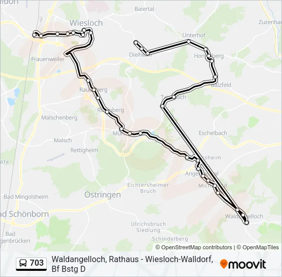 703 Bus Line Map