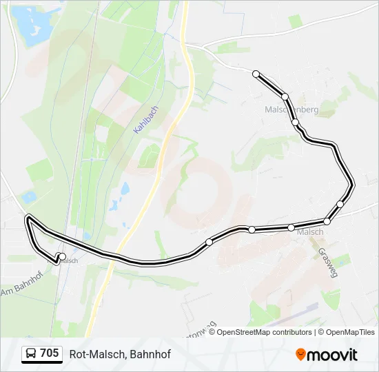 705 Bus Line Map