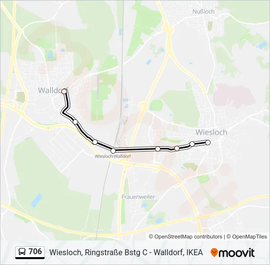 706 Bus Line Map