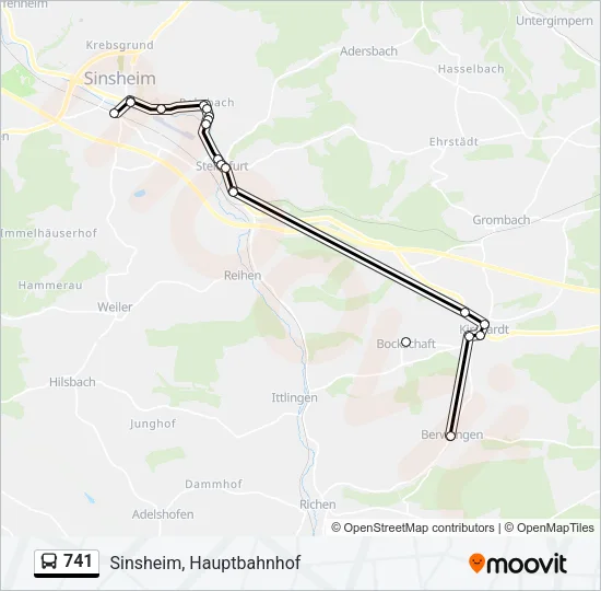 741 Bus Line Map