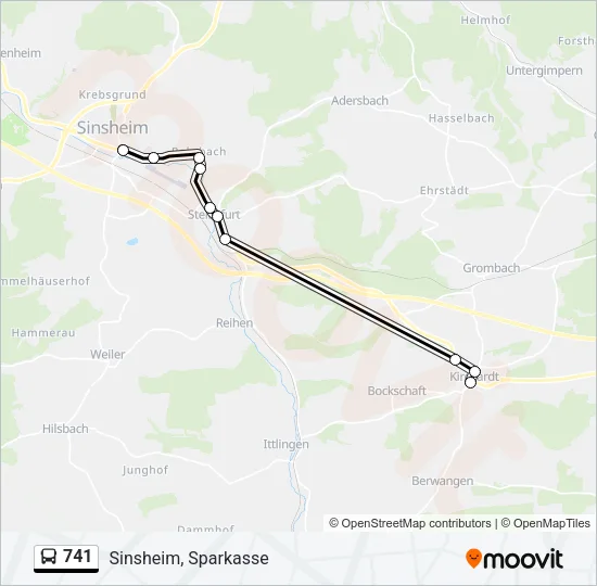 741 Bus Line Map