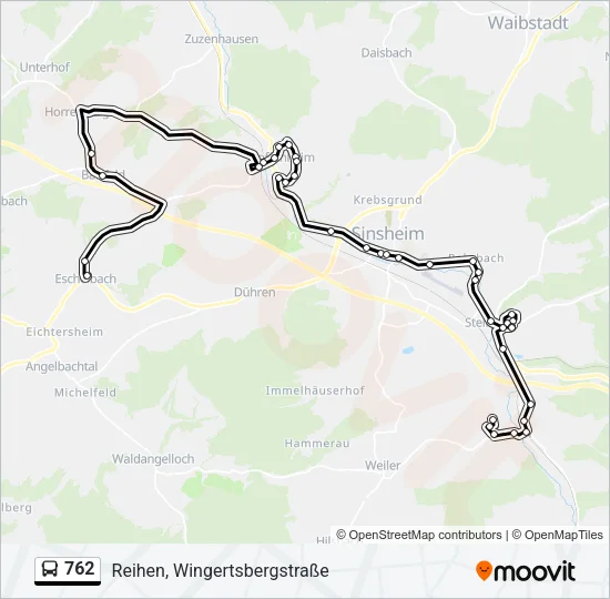 762 Bus Line Map