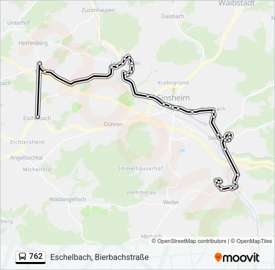 762 Bus Line Map