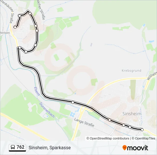 762 Bus Line Map