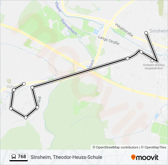 768 Bus Line Map