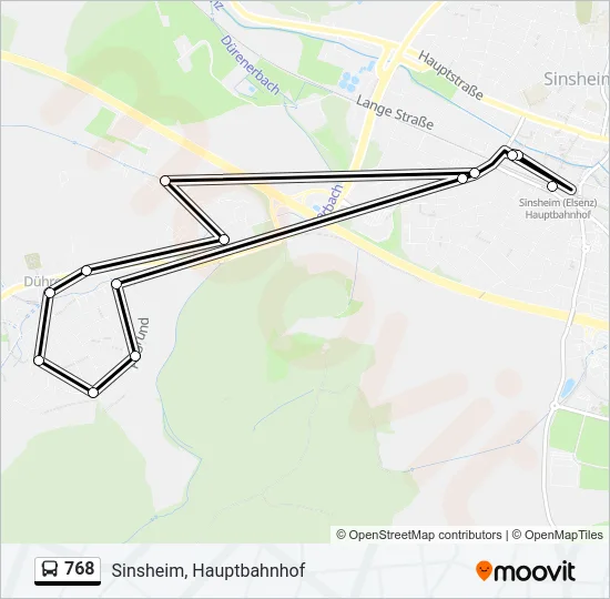 768 Bus Line Map